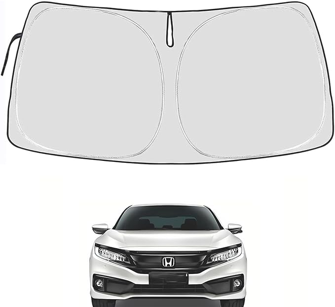 Windshield Sun Shade Compatible with Honda Civic 1500 2025 2024 2023 2022 2021 2020 2019 2018 2017 2016
