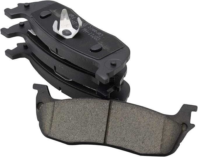 TRQ Rear Brake Pads Ceramic Compatible with 1997-2004 Ford Expedition 1997-2004 F-150 2004 F-150 Heritage 1997-1999 F-250 2002 Lincoln Blackwood 1998-2002 Navigator 2003-2011 Town Car