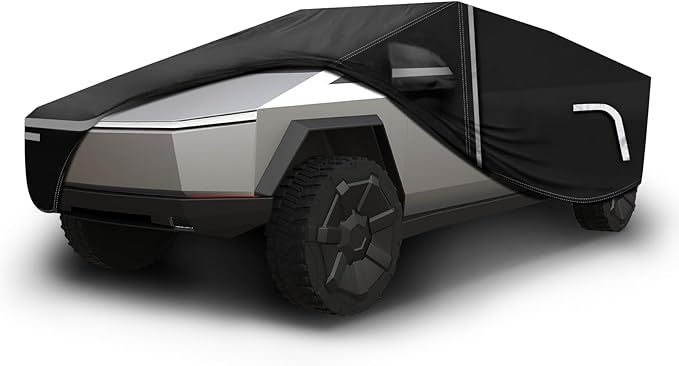 NOVSIGHT Car Cover for Cybertruck - Waterproof All Weather Full Car Covers with Zipper Door,Heavy Duty Outdoor Indoor Car Cover Custom for Tesla Cybertruck Rain Sun Snow Dust Protection