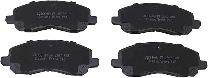 TRQ Front Posi Ceramic Brake Pad Kit Set for 200 / Avenger/Caliber/Compass/Eclipse/Galant/Lancer/Outlander/Outlander Sport/Patriot/Sebring/Stratus