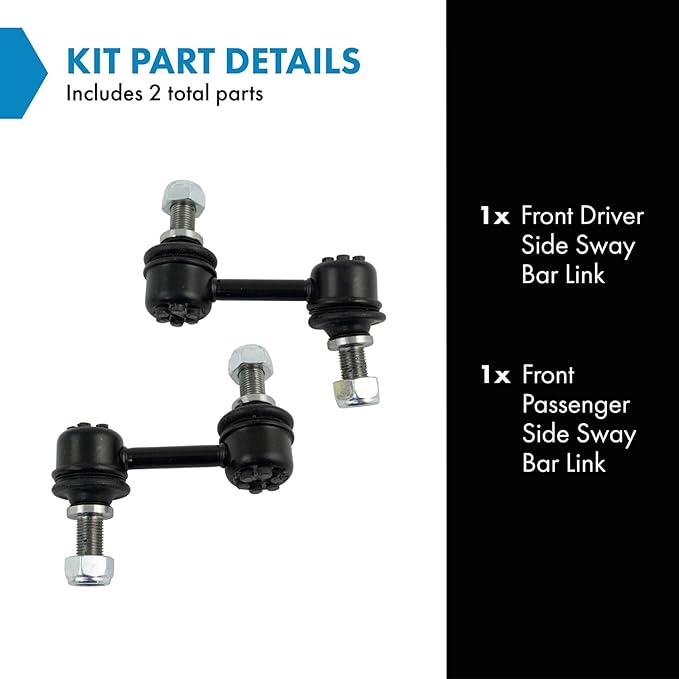 TRQ Front Sway Bar Stabilizer Link Set Compatible with 2007-2014 Acura TL