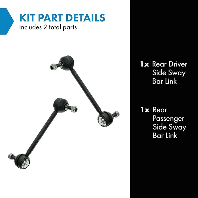 TRQ Rear Sway Stabilizer Bar End Link Pair Set of 2 For Buick Cadillac Olds Pontiac