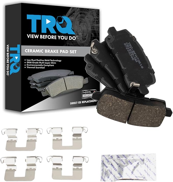 TRQ Rear Brake Pads Ceramic Compatible with 2014-2020 Acura RLX 2015-2020 TLX