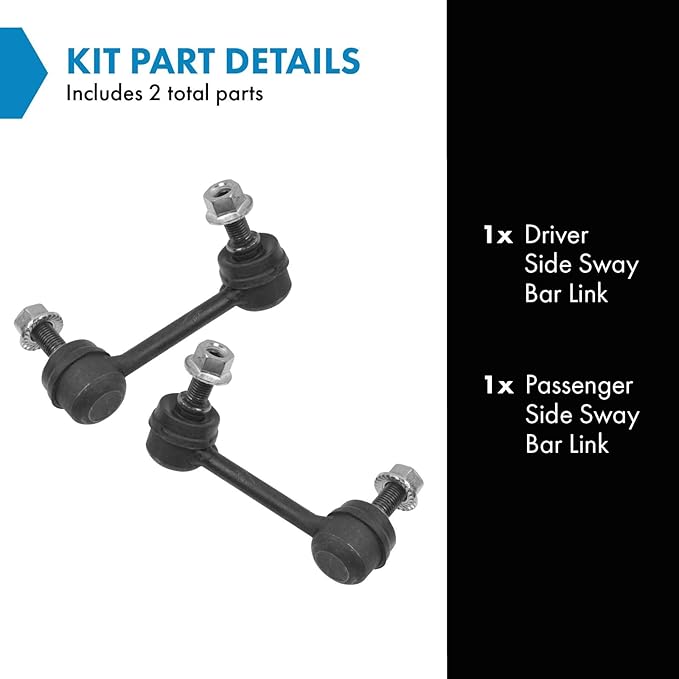 TRQ Driver & Passenger Side Sway Bar Stabilizer Link Set Compatible with 2003-2011 Honda Element 1997-2001 Prelude 2003-2007 Nissan Murano