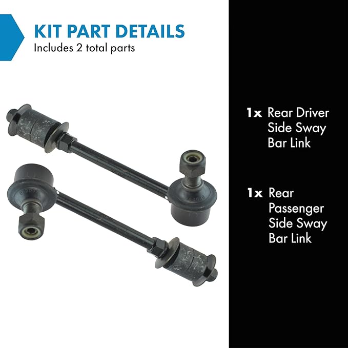 TRQ Rear Sway Bar Stabilizer Link Set Compatible with 2003-2009 Lexus GX470 2003-2022 Toyota 4Runner 2007-2014 FJ Cruiser