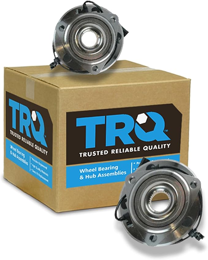 TRQ Front Left and Right Wheel Bearing and Hub Assembly 2 Piece Set Compatible with 2007-2017 Jeep Wrangler JK