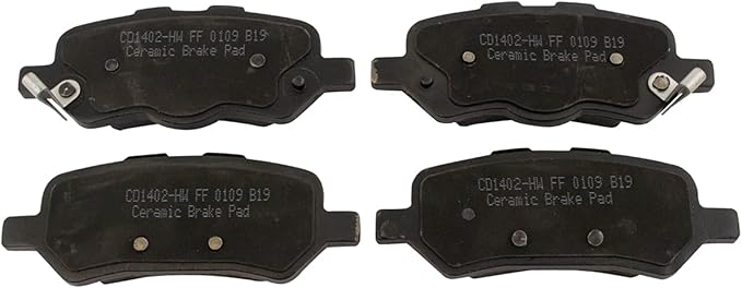 TRQ Rear Brake Pads Ceramic Compatible with 2009-2015 Toyota Venza