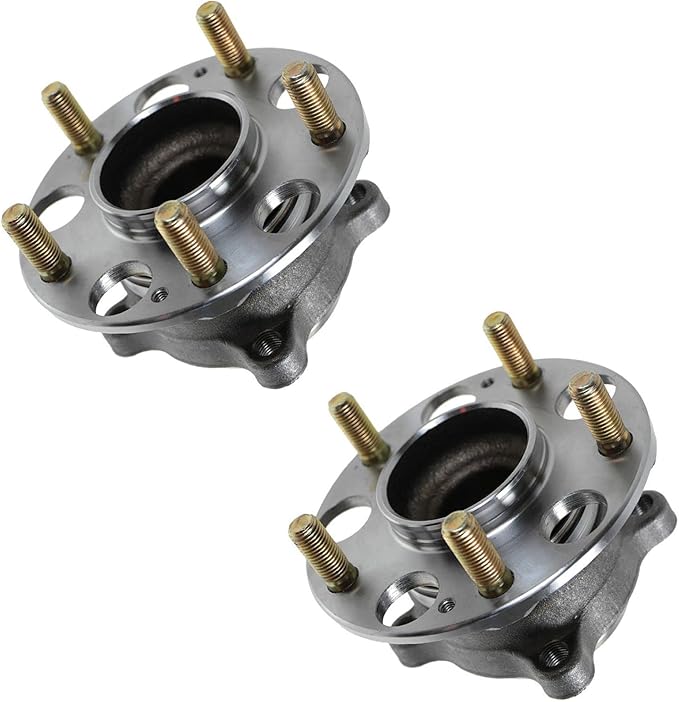 TRQ Rear Wheel Bearing and Hub Assembly Set 2 Piece Compatible with 2008-2012 Honda Accord 2009-2014 Acura TSX