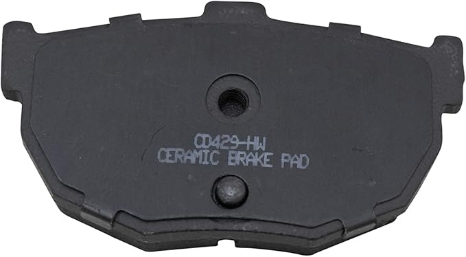 TRQ Rear Brake Pads Ceramic Hardware Wear Sensor Compatible with 1994-2006 Hyundai Elantra 1997-2008 Tiburon 2004-2009 Kia Spectra 2005-2009 Spectra5 1985-1990 Nissan Maxima 1990-1992 Stanza