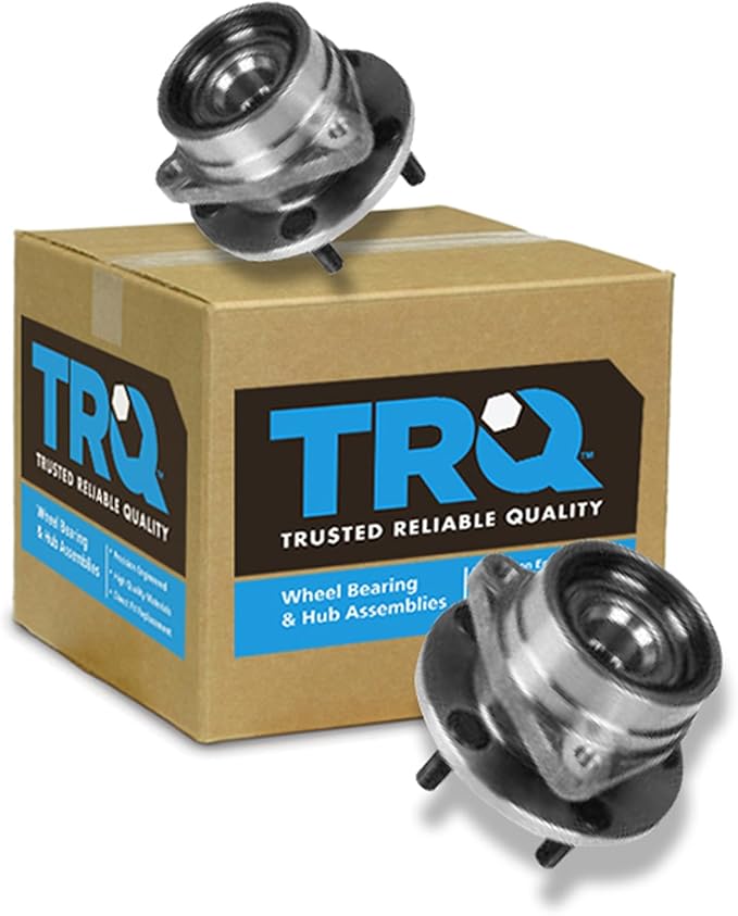 TRQ Front Driver and Passenger Side Wheel Bearing and Hub Assembly Set 2 Piece Compatible with 84-86 Jeep Cherokee 87-89 Cherokee 4WD 1986 Comanche 87-89 Comanche 4WD 84-89 Wagoneer 87-89 Wrangler