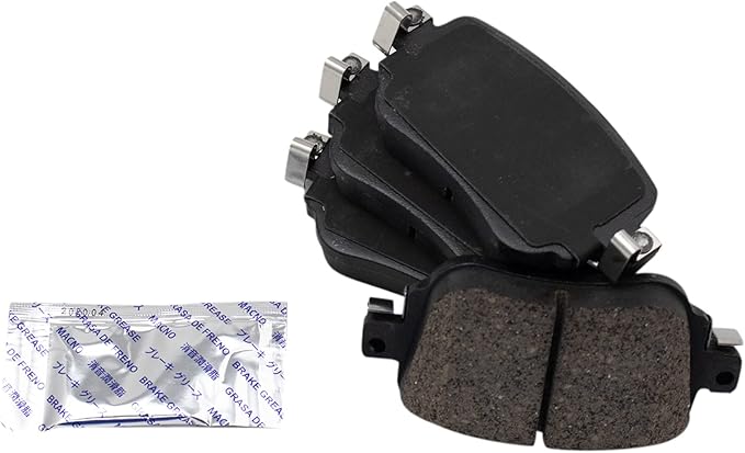 TRQ Rear Brake Pads Ceramic Compatible with 2016-2018 Audi Q3 Q3 Quattro 2014-2021 Jaguar F-Type 2015-2022 Volkswagen Golf GTI Golf Alltrack Golf SportWagen Passat