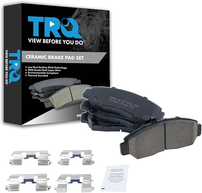 TRQ Front Brake Pads Ceramic Compatible with 2003-2007 Honda Accord 2006-2011 Civic