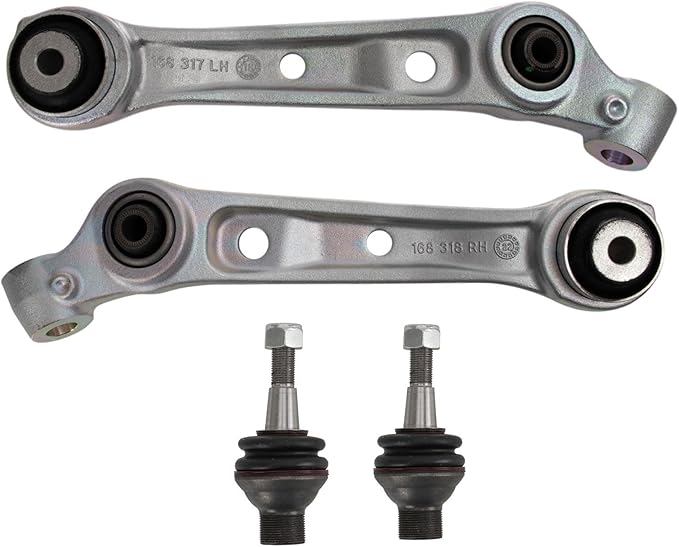 TRQ Front Lower Control Arm with Ball Joint Set Driver & Passenger Side Lower Rearward Compatible with BMW