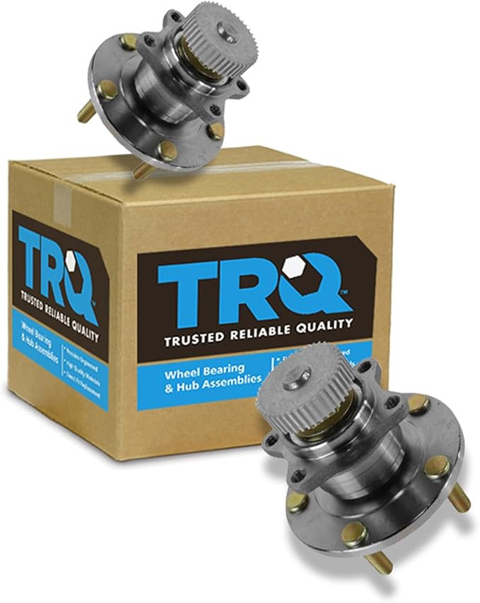 TRQ 2 Piece Rear Wheel Bearing & Hub Assembly Set Compatible with 1995-2005 Chrysler Sebring 1995-2000 Dodge Avenger 2001-2005 Stratus 1995-1998 Eagle Talon 1995-2004 Mitsubishi Eclipse 1996-2003 Gal