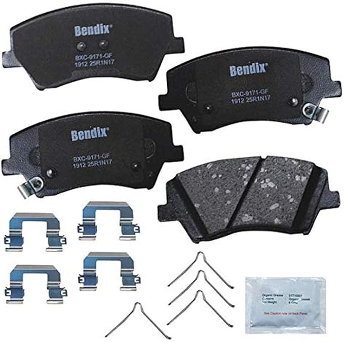 Bendix Priority1 CFC1912 Ceramic Front Brake Pads for Hyundai Elantra 2020-2017, Ioniq 2022-2017, Kia Niro 2022-2017