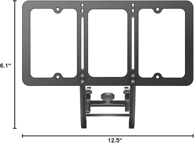 No Drill Front License Plate Holder for Tesla Model Y (2020-2024), Height-Adjustable & USA Patent-Made Front License Plate Bracket Mounting Kit with Anti Theft Features