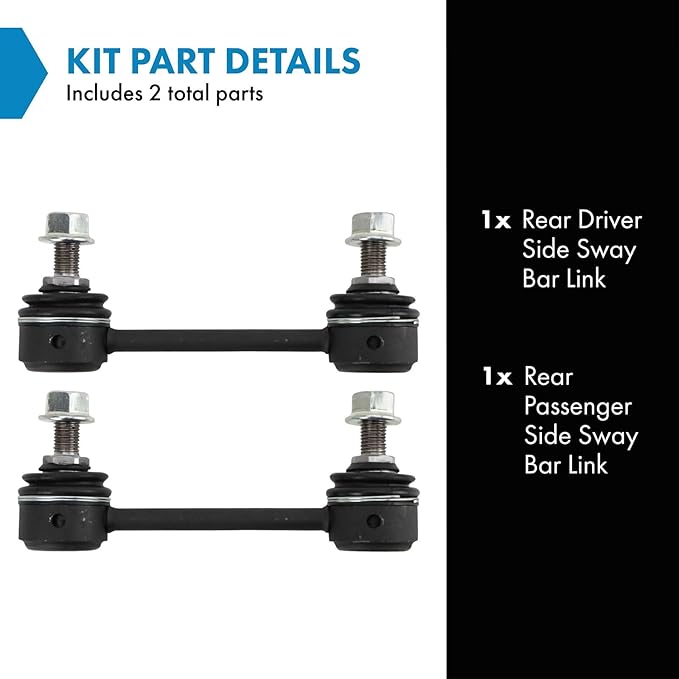 TRQ Rear Sway Bar Stabilizer Link Set Compatible with 2010-2013 Ford Transit Connect