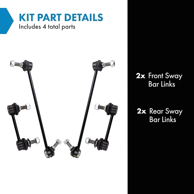 TRQ Sway Bar Link Set Compatible with 09-18 BMW