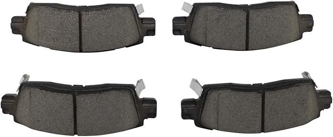 TRQ Rear Posi Ceramic Brake Pad Kit Set for 9-7X / Acadia/Acadia Limited/Ascender/Bravada/Enclave/Envoy/Envoy XL/Envoy XUV/Outlook/Rainier/SSR/Trailblazer/Traverse/XTS