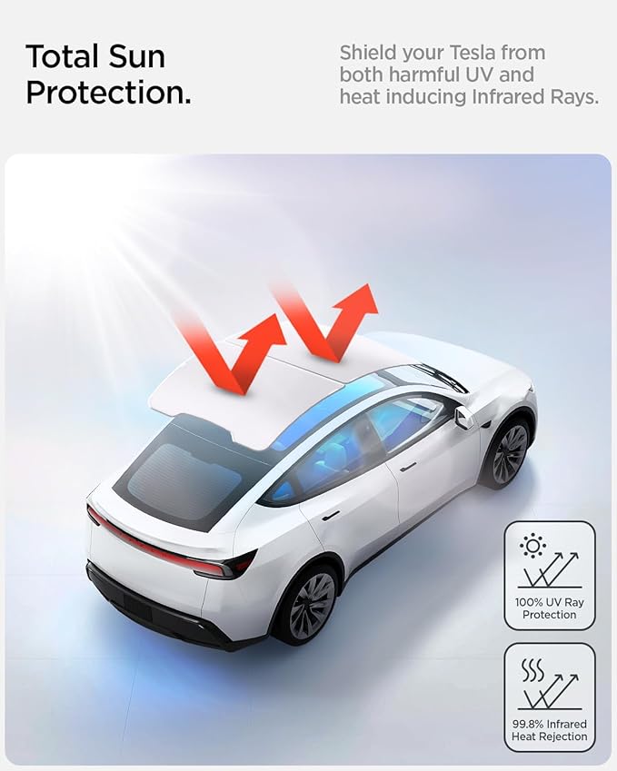 Spigen Double-Layered CryoShade Roof Sunshade for Tesla Model Y Juniper (Only Premium & Performance 2025/2026)