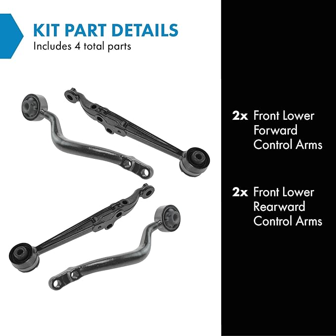 TRQ Front Lower Control Arm Set Compatible with 2001-2005 Lexus IS300