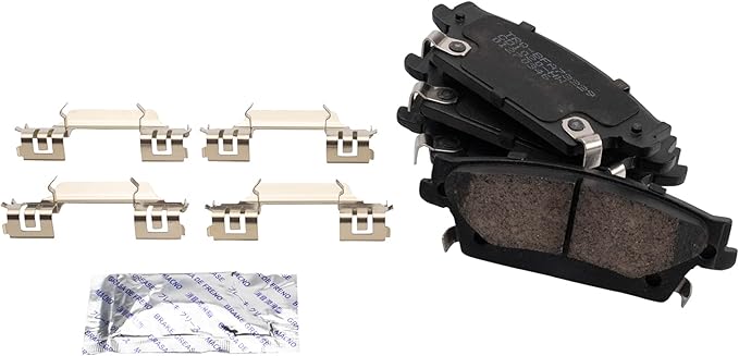 TRQ Rear Brake Pads Ceramic Compatible with 2004-2009 Cadillac SRX