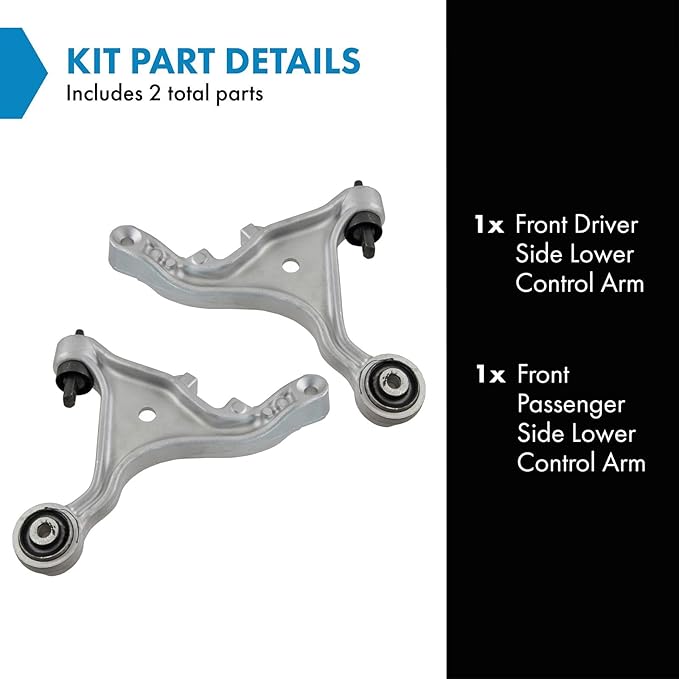 TRQ Front Lower Control Arm Driver and Passenger Side Compatible with 1999-2006 Volvo S80