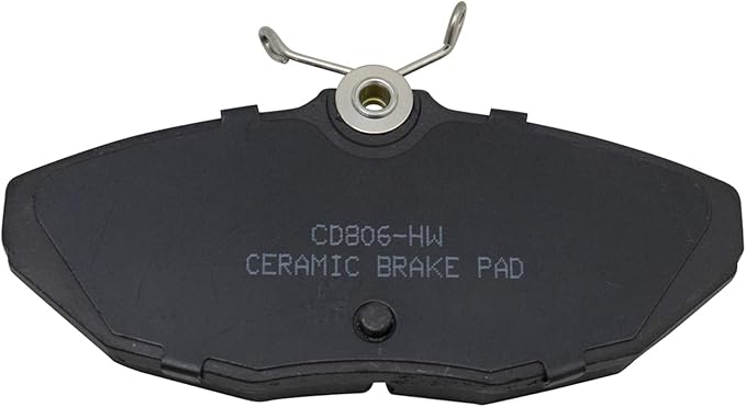 TRQ Rear Ceramic Brake Pad Set Includes Contact Point Grease and Hardware Compatible with 00-06 Lincoln LS 00-06 Jaguar S-Type 04-05 XJ8 04 Vanden Plas 02-05 Ford Thunderbird