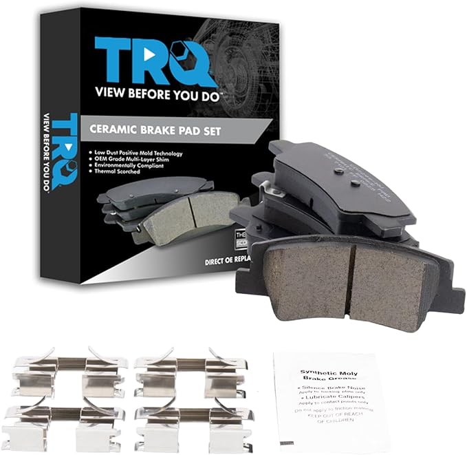 TRQ Rear Brake Pads Ceramic Compatible with 2020-2022 Hyundai Sonata 2022-2023 Tucson 2021 Kia K5 2023 Sportage