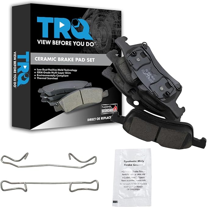 TRQ Rear Brake Pads Ceramic Compatible with 2002-2008 Mini Cooper
