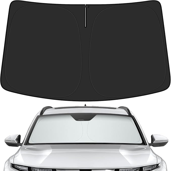 Car Windshield Sun Shade for Hyundai 2022-2025 2026 Santa Cruz Accessories (OEM Design) Reflective Foldable Heat Insulation Sunshade for Ultimate Protection