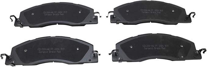TRQ Front Brake Pads Ceramic Compatible with 2009-2010 Dodge Ram 2500 3500 2012 1500 2011-2018