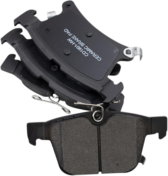 TRQ Rear Brake Pads Ceramic Compatible with 2017-2021 Chrysler Pacifica 2020 Voyager