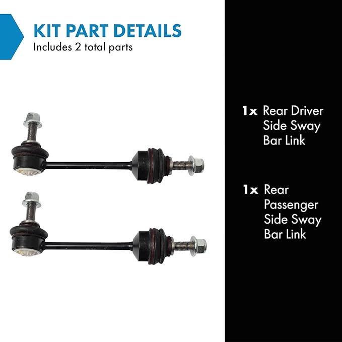 TRQ Rear Sway Bar Stabilizer Link Set Compatible with 2012-2020 Tesla S