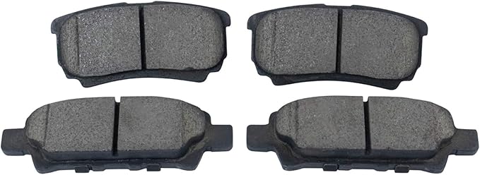 TRQ Rear Brake Pads Ceramic Compatible with 2011-2014 Chrysler 200 2007-2010 Sebring 2008-2014 Dodge Avenger 2007-2012 Caliber 2007-2017 Jeep Compass Patriot 2008-2017 Mitsubishi Lancer Outlander