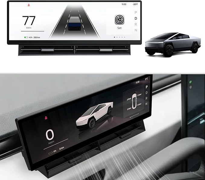 Tlyard Cybertruck Head Up Display, 10.88 Inch Touchscreen HUD Carplay, Cybertruck Accessories, Smart Instrument Cluster (with Camera)