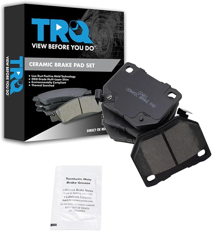 TRQ Rear Brake Pads Ceramic Compatible with 1990-1996 Nissan 300ZX 2006-2007 Subaru Impreza