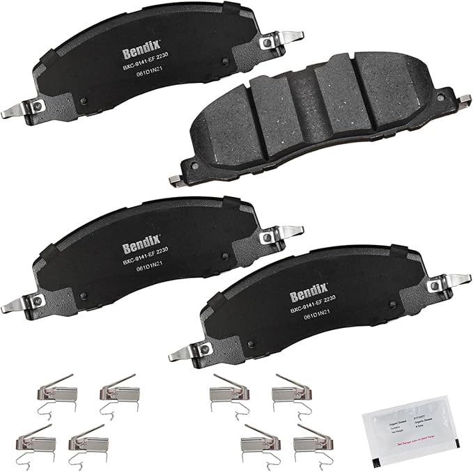 Bendix Priority1 CFC2230 Ceramic Front Brake Pads for Ford Explorer 2024-2020, Lincoln Aviator 2023-2020