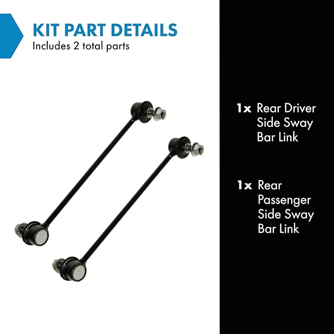TRQ Rear Sway Bar Stabilizer Link Set Compatible with 1999-2003 Lexus RX300 2001-2003 Toyota Highlander