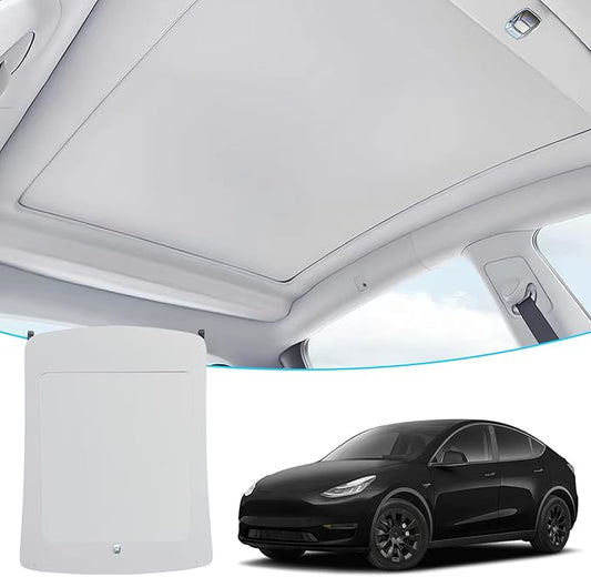 Electric Sunshade Roof for 2019-2024 Tesla Model Y, Retractable Sun Visor, 5-Layer 99.9% UV Protection, Silent Motor