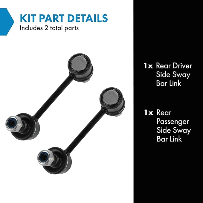 TRQ Rear Sway Bar Stabilizer Link Set Compatible with 1999-2004 Acura RL 1998-2002 Chevrolet Prizm 1989-1997 Geo 1990-1991 Lexus ES250 1987-1991 Toyota Camry 1986-1999 Celica 1989-2002 Corolla