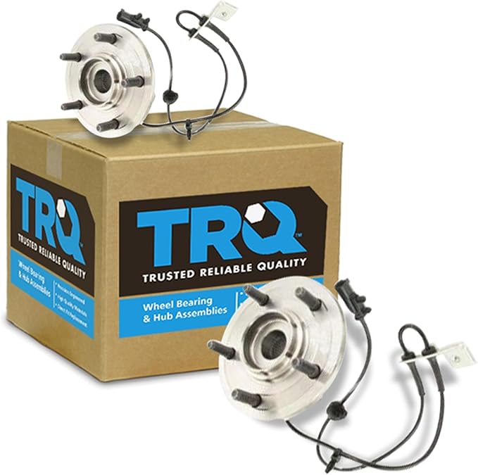 TRQ 2 Piece Front Wheel Bearing & Hub Assembly Set Compatible with 2007-2008 Chrysler Pacifica