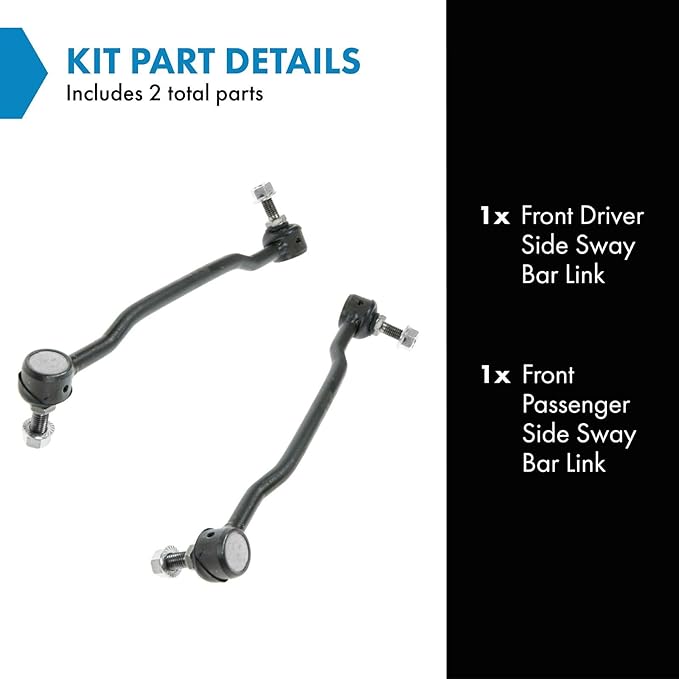 TRQ Front Sway Bar Stabilizer Link Set Compatible with 2002-2006 Nissan Altima 2004-2008 Maxima