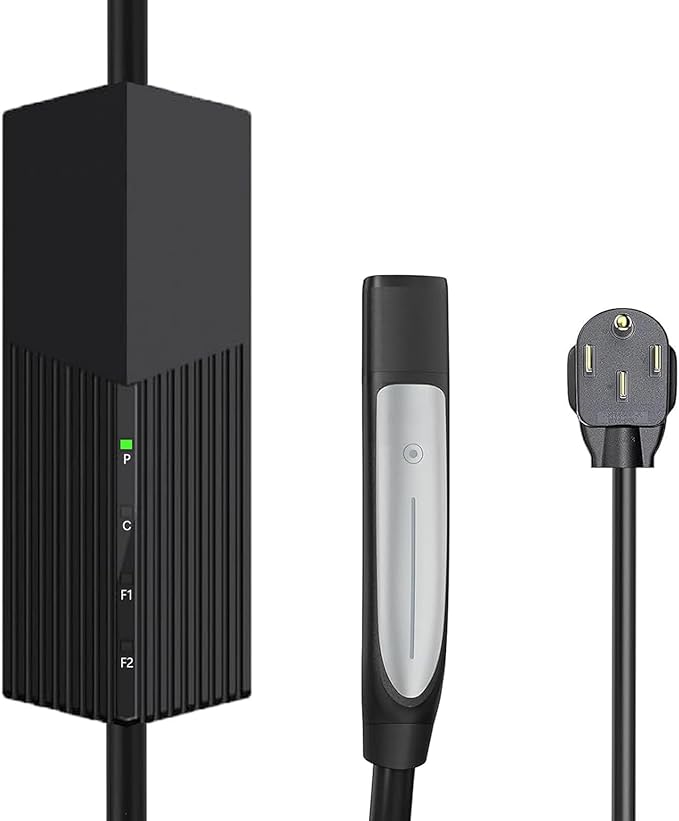32Amp Tesla Charger,Level 2 Tesla Charger-240V, Max 7.6KW Power NACS Electric Vehicle Charging Station W/NEMA 14-50 Plug, 21 ft Extension Cord,Tesla Home Charger Compatible W/Model 3/Y/S/X