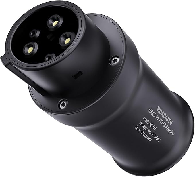 Tesla to J1772 Adapter, NACS to J1772 EV Charger Adapter Up to 80A 250V, for Tesla Charging station, High Power Wall Connector/Destination Chargers/Mobile Connectors, J1772 EVs Accessories for Travel