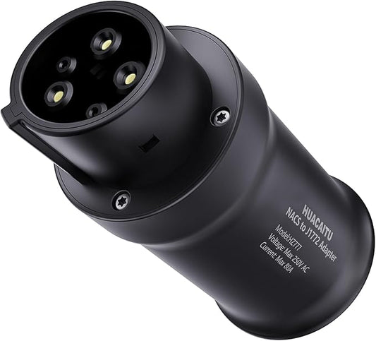 Tesla to J1772 Adapter, NACS to J1772 EV Charger Adapter Up to 80A 250V, for Tesla Charging station, High Power Wall Connector/Destination Chargers/Mobile Connectors, J1772 EVs Accessories for Travel