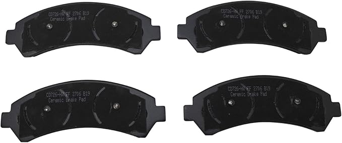 TRQ Front Brake Pads Ceramic Compatible with 1997-2005 Chevrolet Blazer 1998-2004 S10 1997-2001 GMC Jimmy 1998-2004 Sonoma 1998-2000 Isuzu Hombre 1997-2001 Oldsmobile Bravada