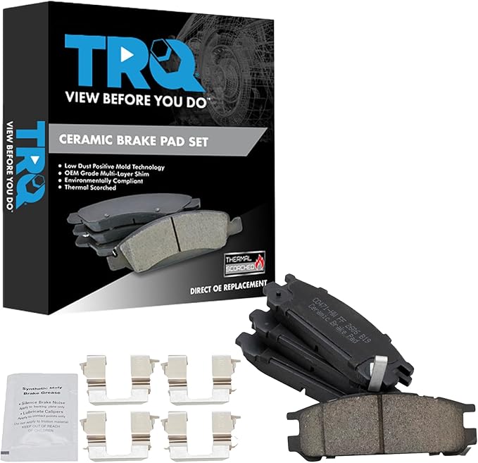 TRQ Rear Brake Pads Ceramic Compatible with 1993-1999 Subaru Impreza 1990-1999 Legacy 1992-1997 SVX