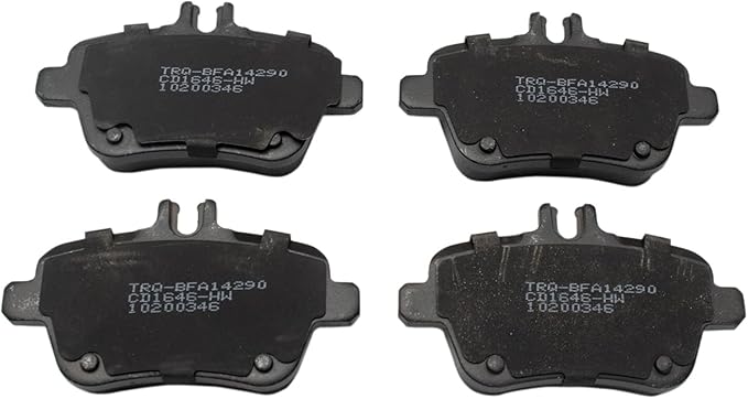 TRQ Rear Ceramic Brake Pad Set Compatible with Mercedes B250e CLA250 SLK300