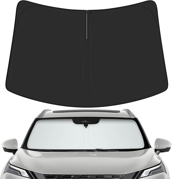 Car Windshield Sun Shade for Nissan 2021-2025 2026 Rogue Accessories (OEM Design) Reflective Foldable Heat Insulation Sunshade for Ultimate Protection